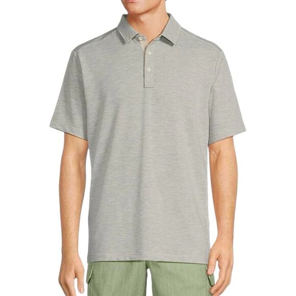 TOMMY BAHAMA Ash Gray Short Sleeve Polo Shirt Men’s Size XLarge - Picture 1 of 11